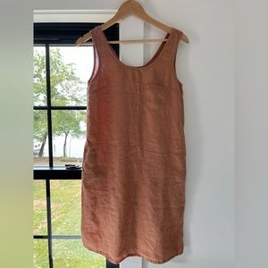 NotPerfectLinen Linen dress SICILY / basic linen dress in Canyon Clay